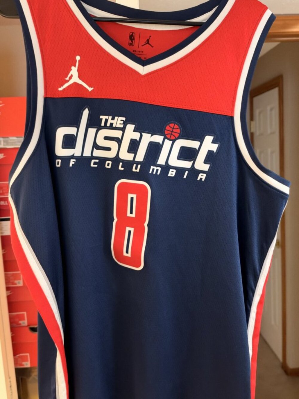 Jordan Rui Hachimura Wizards The District Navy Swingman Jersey 52 L